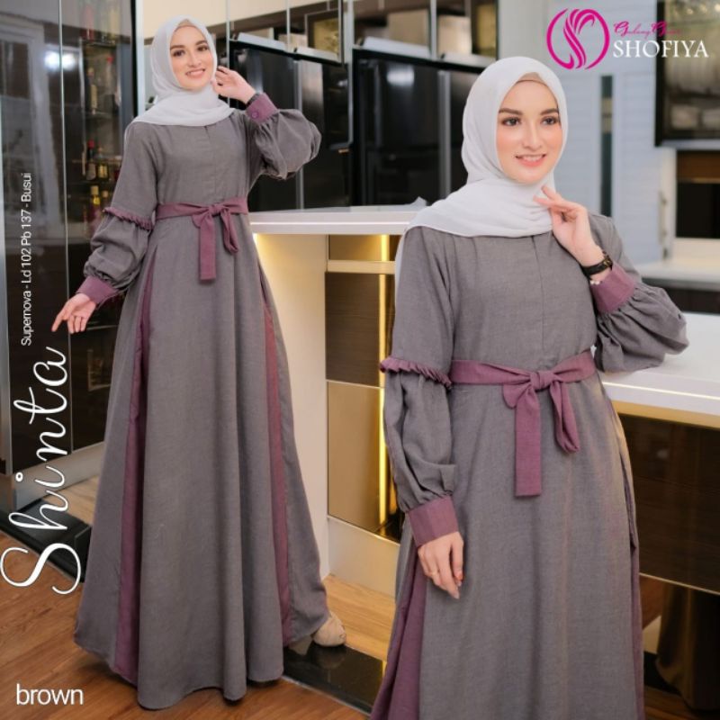 Shinta Ersalie Dress By GGS SHOFIYA | Maxy Dress | Gamis Katun Muslimah
