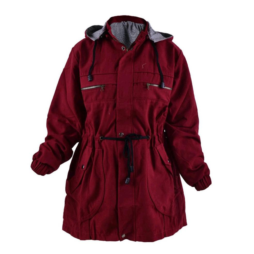 JAKET CEWEK Jaket Parka Wanita Warna Merah Maroon