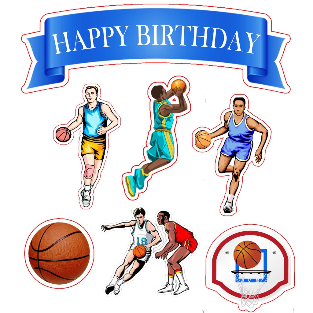 

TOPPER CAKE CUSTOM TOPPER ULANG TAHUN / HIASAN KUE CUSTOM BASKETBALL