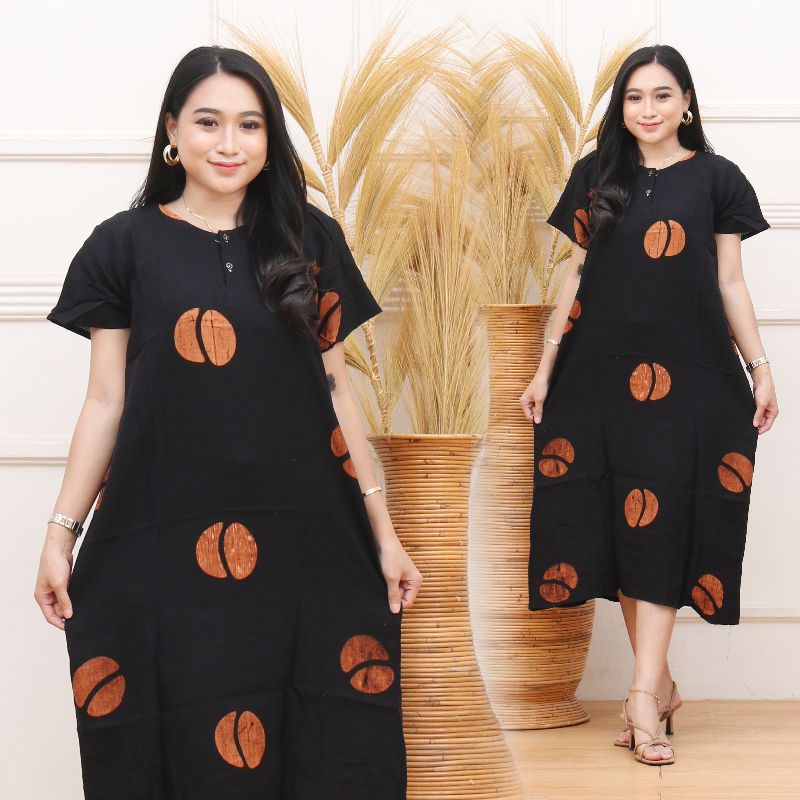 TERBARU | DASTER BUSUI MOTIF KORAN | DASTER KANCING BUSUI |  DASTER KEKINIAN-busui kopi hitam