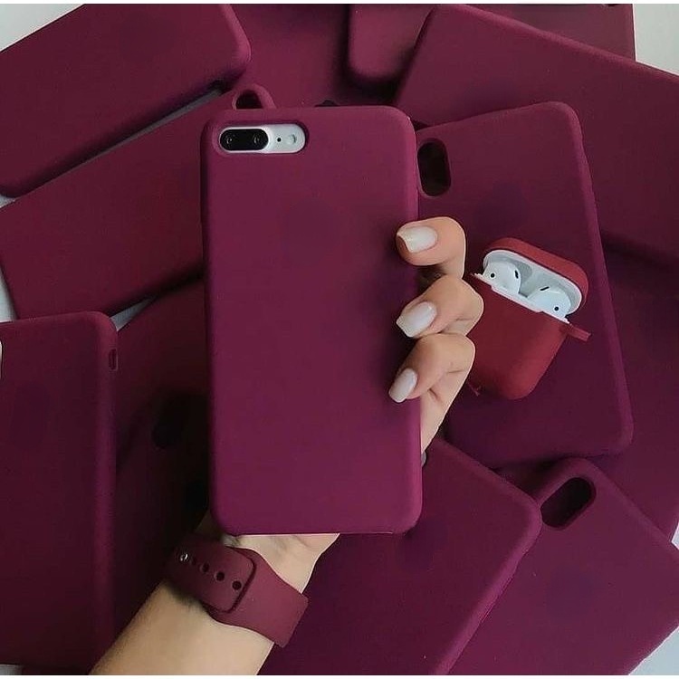 Soft case Silikon Warna Violet Untuk Iphone SE2 11 11 pro max 6s 7Plus 8P i6s IPX XR XS max i11 pro max