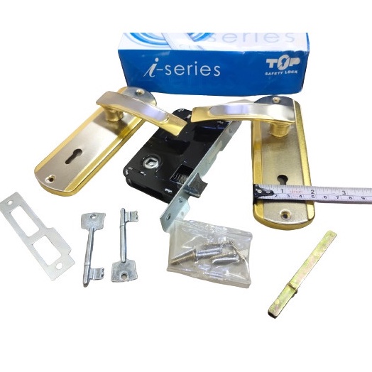 KUNCI PINTU TOP ISERIES SGP /KUNCI PINTU SET SILVER GOLD ELEGAN /KUNCI PINTU SET KOMPLIT/HANDLE GAGANG PEGANGAN PINTU/PEGANGAN PINTU/HANDEL/Kunci pintu set TOP 5210 SGP ISERIES komplit handle gagang tarikan termurah