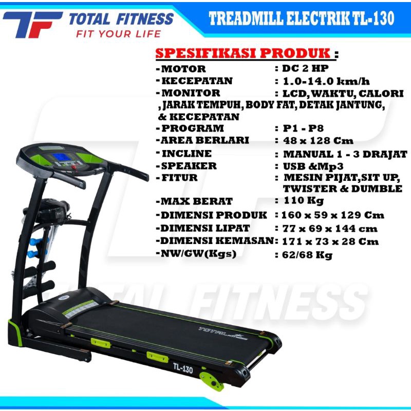 Total Fitness TL-130 Treadmill Electric