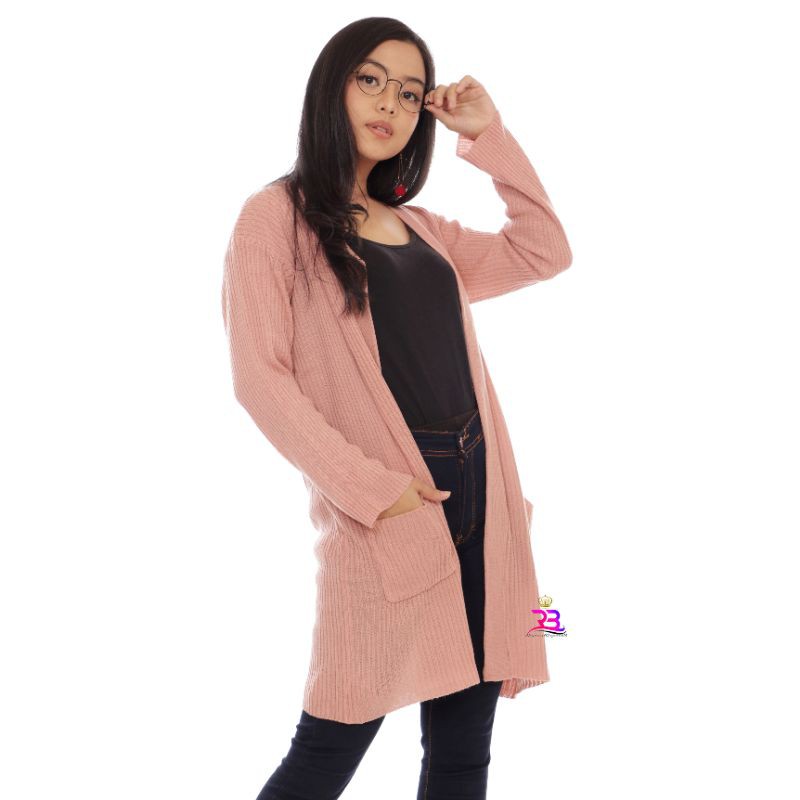 LONG CARDIGAN RAJUT WANITA || CARDY RAJUT || BELLE OVERSIZE / CARDI OUTER / CARDY POLOS-3