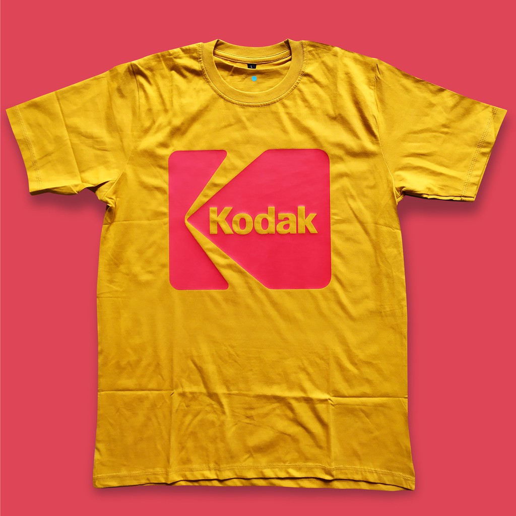 Kaos T-shirt Kodak Logo Baju Cotton Pakaian Fotografi Retro Vintage
