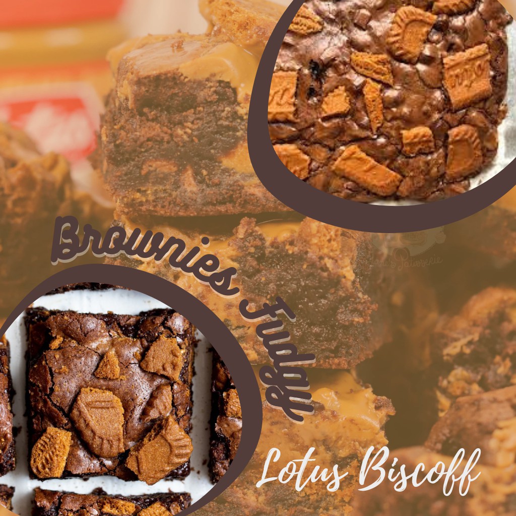 

The Real Brownies Fudgy with Lotus Biscoff Topping