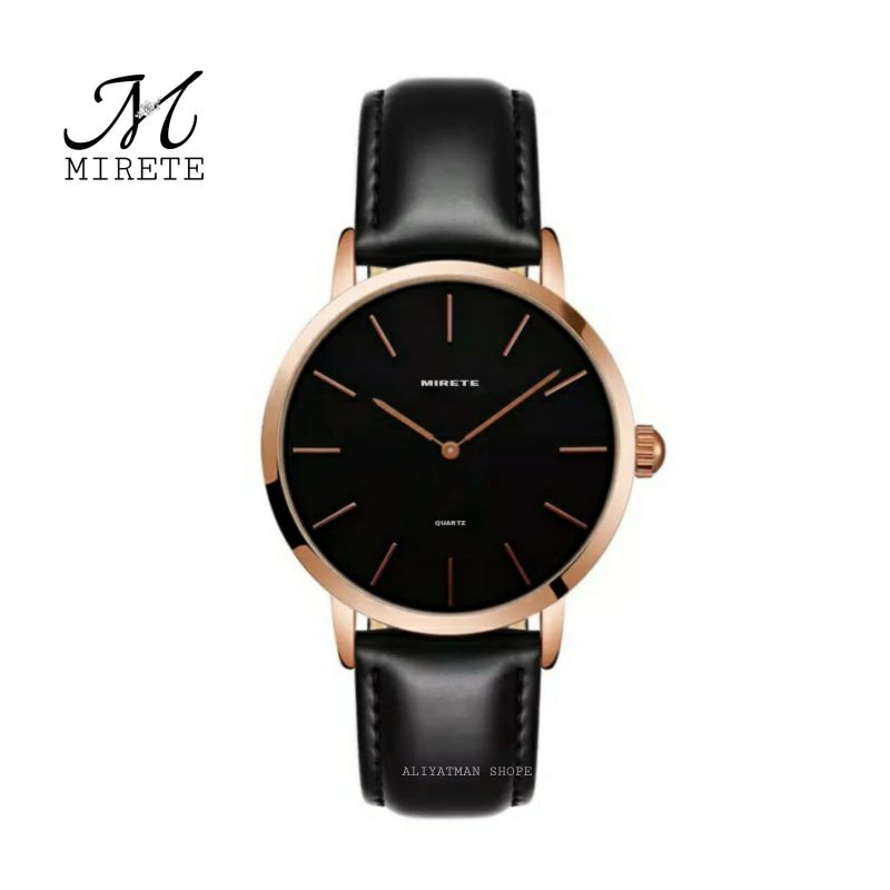 MIRETE TALI KULIT ORIGINAL FASHION WATCH WANITA TAHAN AIR_jam tangan cewek tali kulit Terbaru Free Batrai Cadangan Jam Tangan wanita stay korea Elektronik_jam cewek tali kulit anti air_ jam Import PEKANBARU