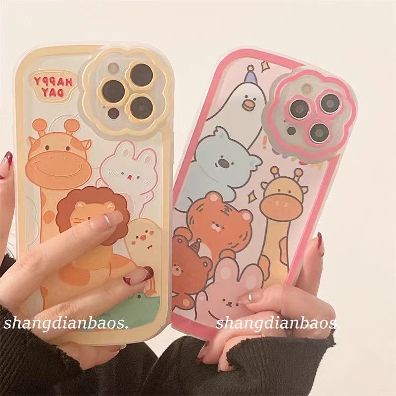 Soft Case Transparan Motif Hewan Untuk IPhone 13pro / Mini 12promax / SE2 2020 / 11pro MAX / 6S / 7 / 8plus / XR