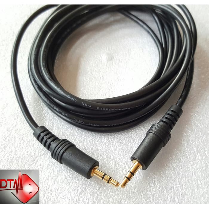 KABEL AUDIO JACK 3.5 Mm 3M GOLD PLATED - KABEL AUX 3 METER