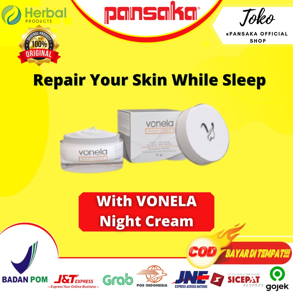 VONELA SKINCARE NIGHT CREAM BPOM APPROVED 100% ORIGINAL