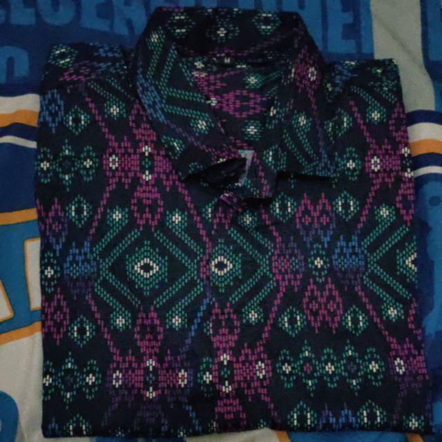 Sanvanina Kemeja Batik Songket Pria Ungu | Harlem Purple E-1081