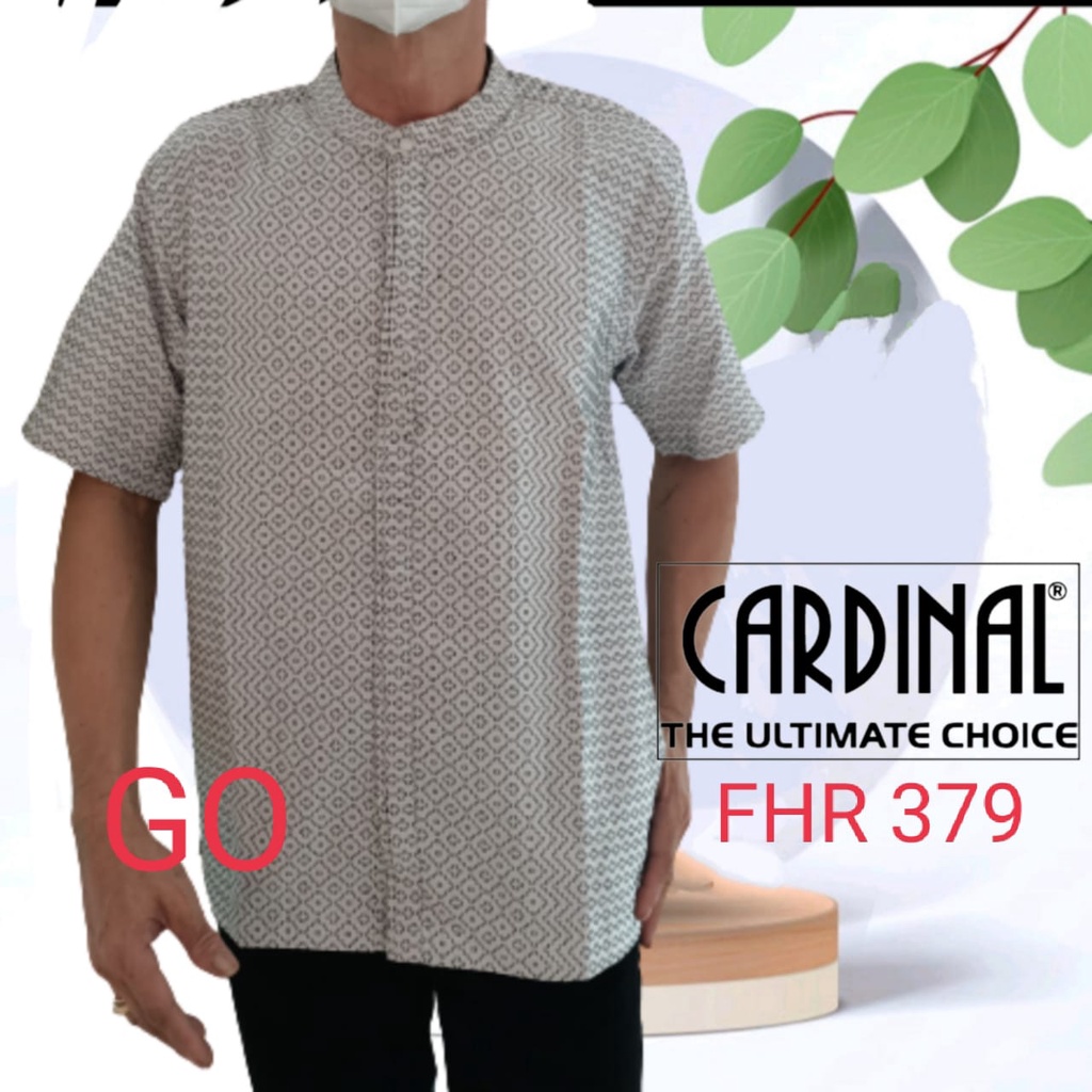 gof L CARDINAL KEMEJA KOKO Taqwa Pakaian Pria Original Baju Muslim Salur Lengan Pendek Kekinian