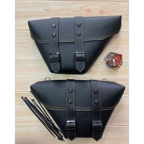 ```````] Tas motor side bag cover aki japstyle custom kulit