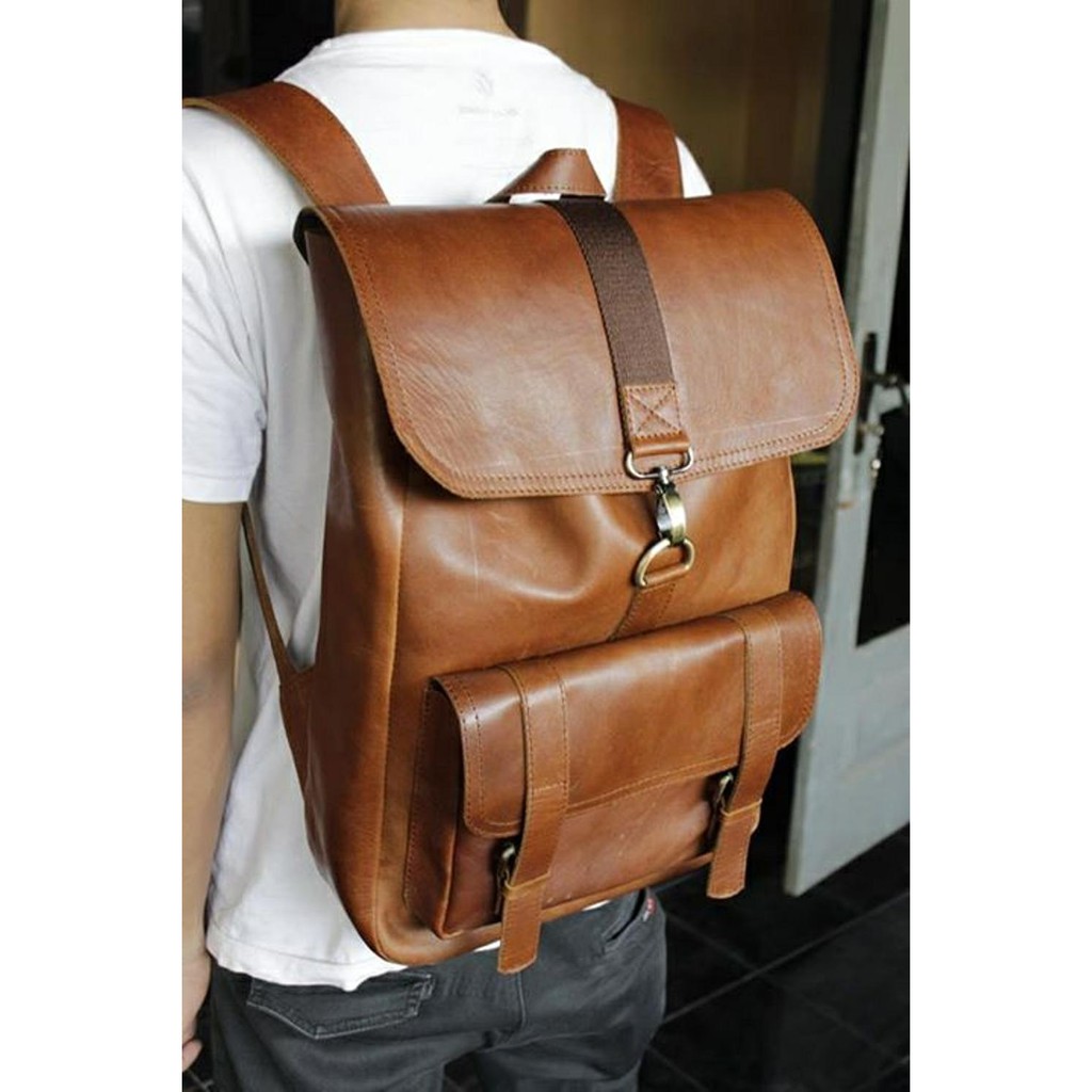 tas ransel laptop kulit asli Bagus