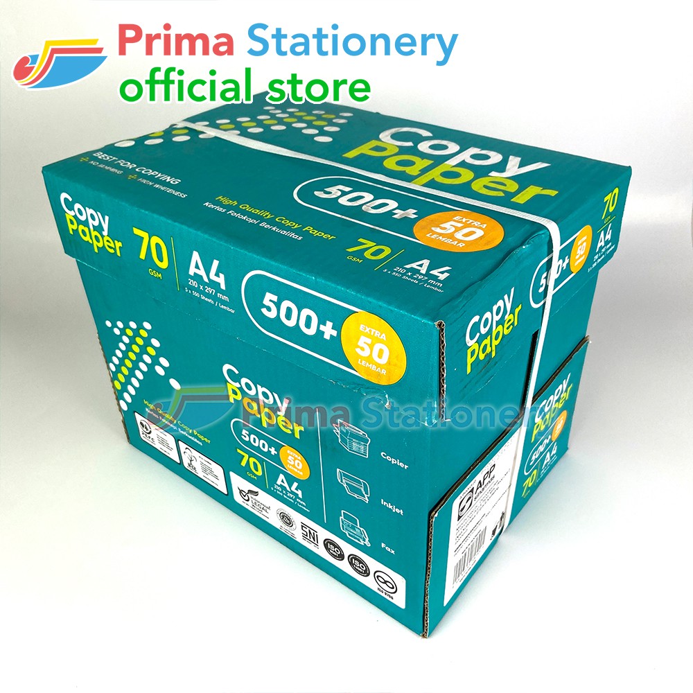 Kertas HVS Putih Copy Paper A4 70 gsm 550 lembar (500 BONUS 50 lembar) DUS