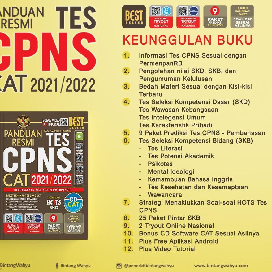 \u265bHot\u265b Ready Stok!!! PANDUAN RESMI TES CPNS CAT 2021/2022 (Plus CD) - Best Seller - Raditya Panji Umb