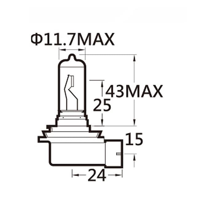 MICHIBA H11 HALOGEN BOHLAM MOBIL XENON KUNING
