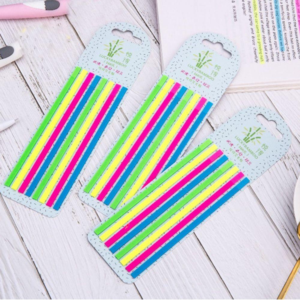 Nanas 160pcs /set Sticky Notes Stationery Tembus Tab Strip Perlengkapan Kantor Label Paster Stiker