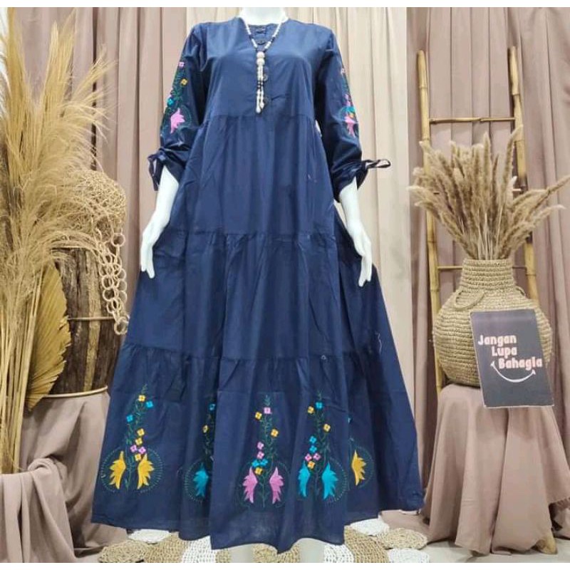 Gamis katun Variasi Bordir