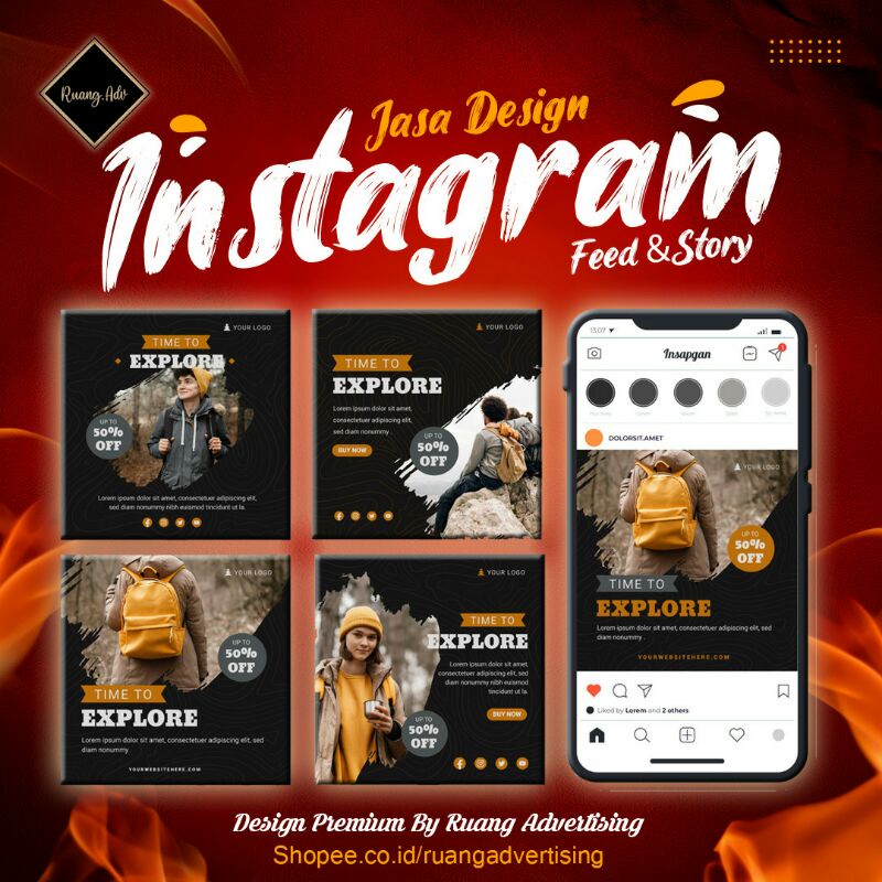 Jasa Design Instagram ( Feed & Story )