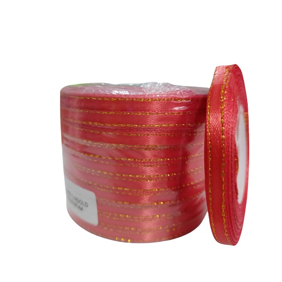 

Pita Satin Lis Merah Cabe Ukuran 1/4 inch Per Roll