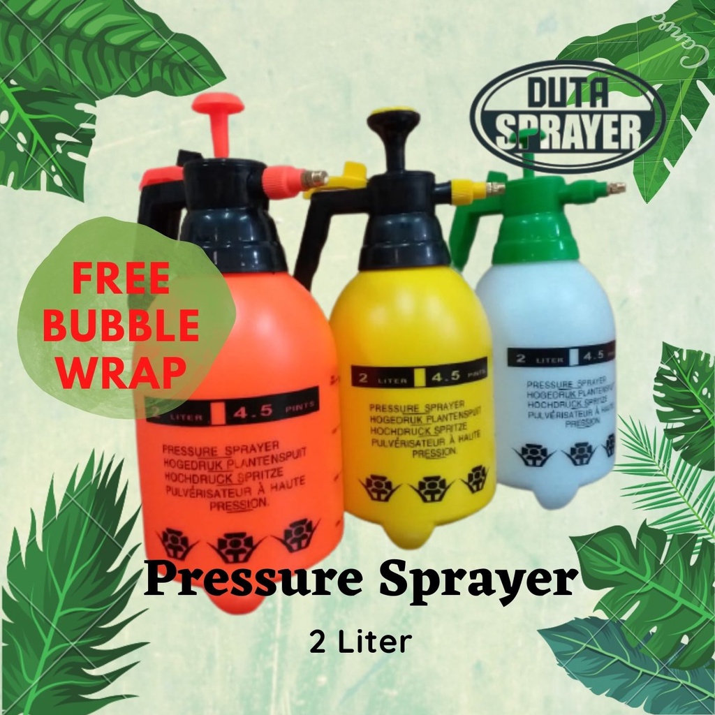 Pressure Hand Sprayer 2 Liter Alat Siram Tanaman 2L Botol Semprotan Pompa Air &amp; Disinfectant 2 Ltr