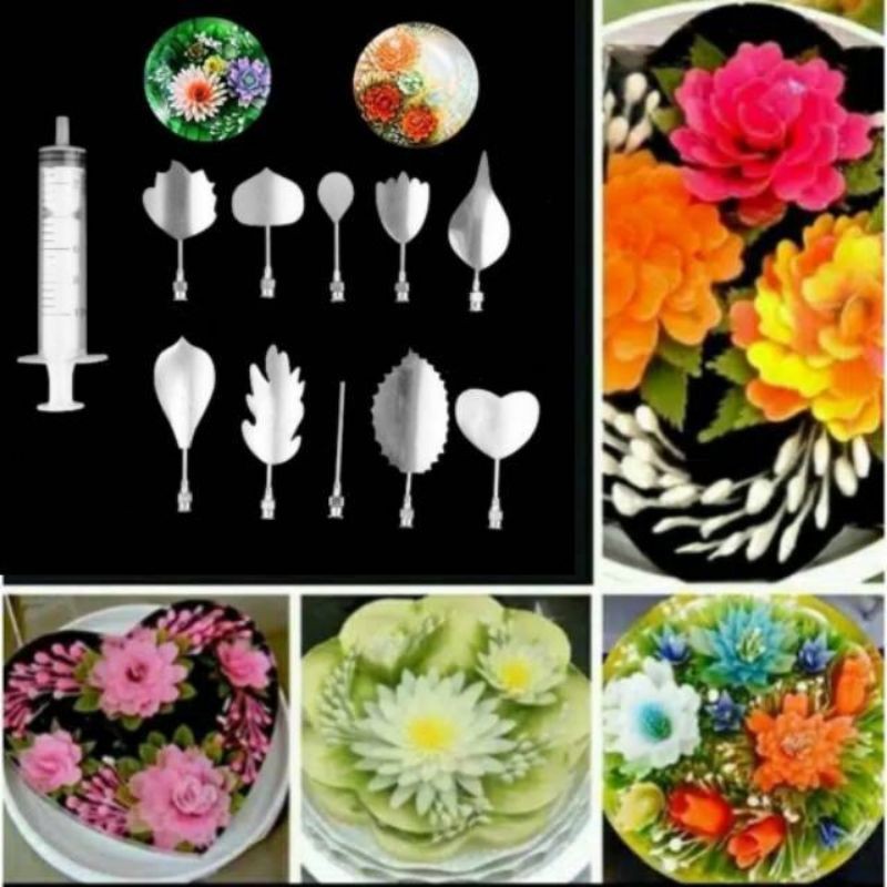 alat jelly art puding alat dekorasi kue puding 3d