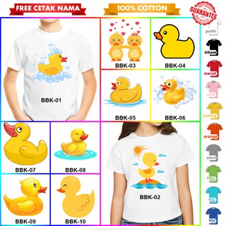  FREE NAMA Baju  Kaos COUPLE ANAK  DAN  DEWASA  BEBEK 