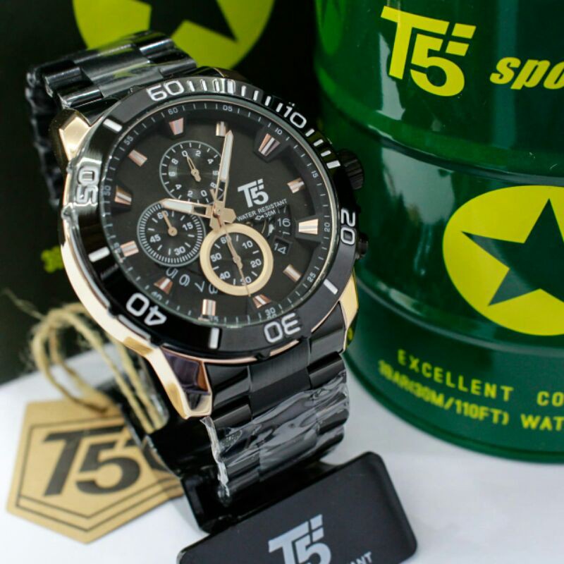 JAM TANGAN PRIA T5 H3805 CHRONOGRAPH ORIGINAL TAHAN AIR