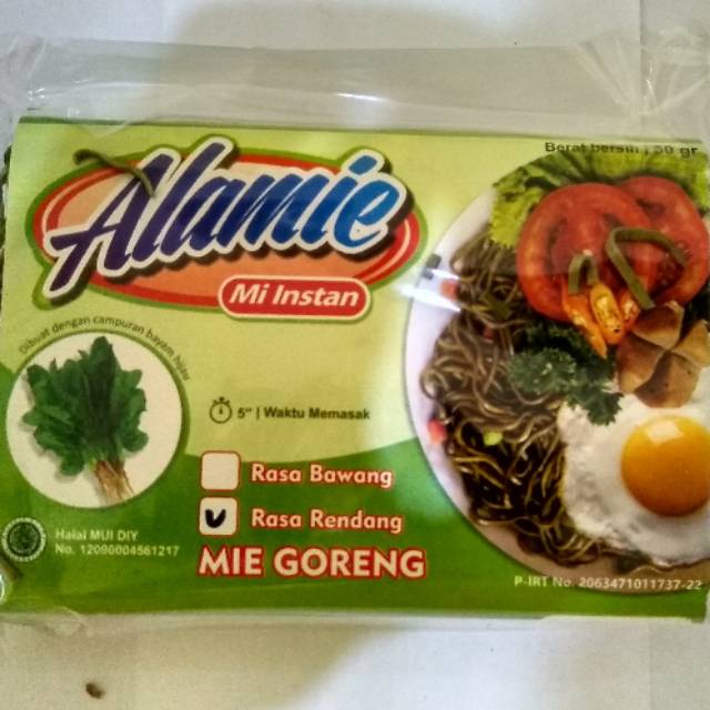 

Mie Goreng Rendang Bayam Hijau Alamie Non MSG