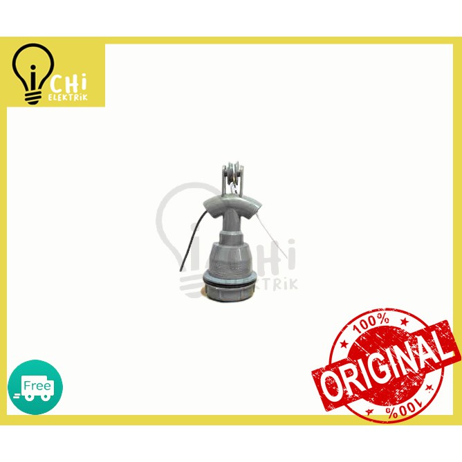 Fitting Lampu Gantung Plastik/Fitting Plastik WD E27/Fitting kap lampu silver