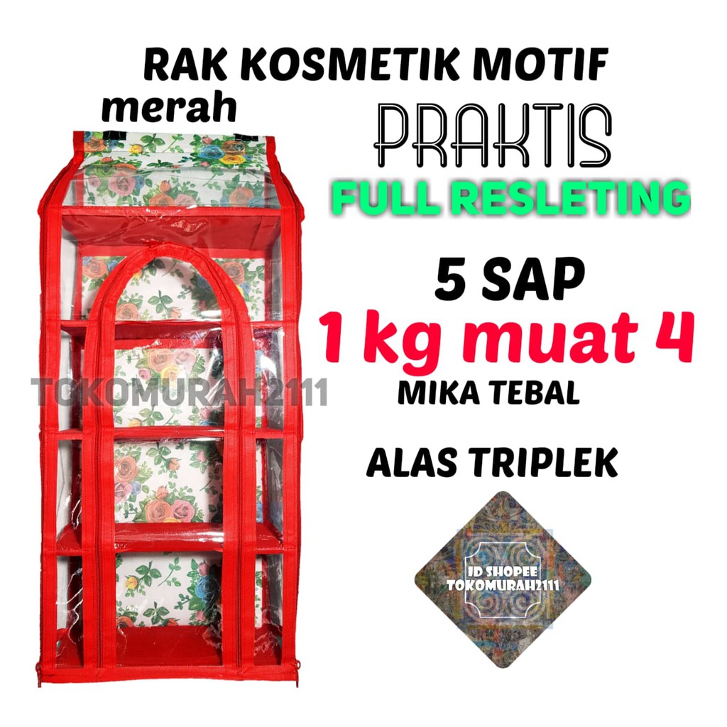 LEMARI RAK  GANTUNG  KOSMETIK  MOTIF BUNGA TEMPAT  KOSMETIK  