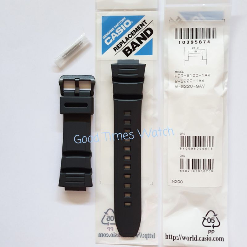 STRAP CASIO HDD-S100-1AV W-S220 HDD S100 W S220 Casio Original