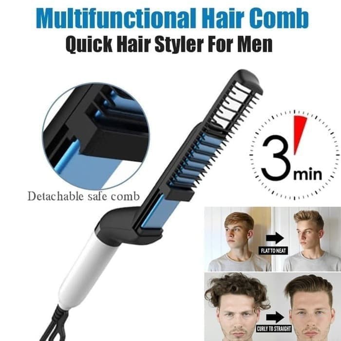 HAIR STYLER MAN sisir elektrik pria multifunctional