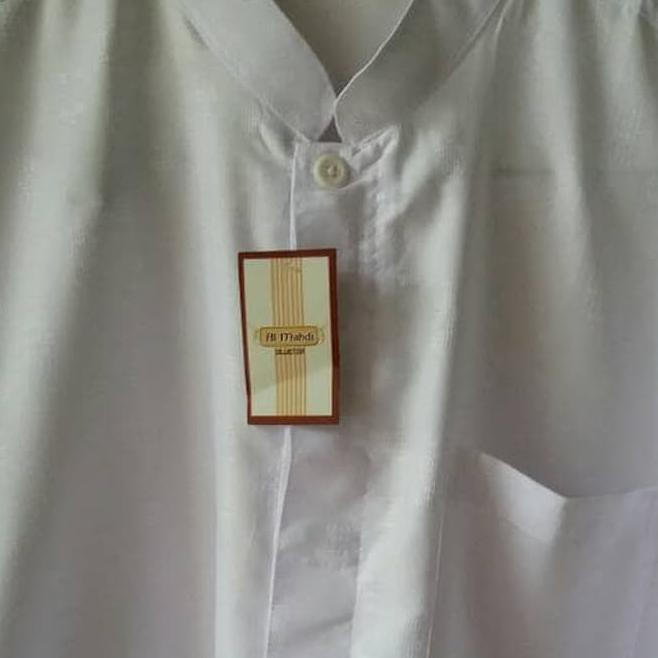 jla6 al mahdi baju koko putih krah - putih, m abnj