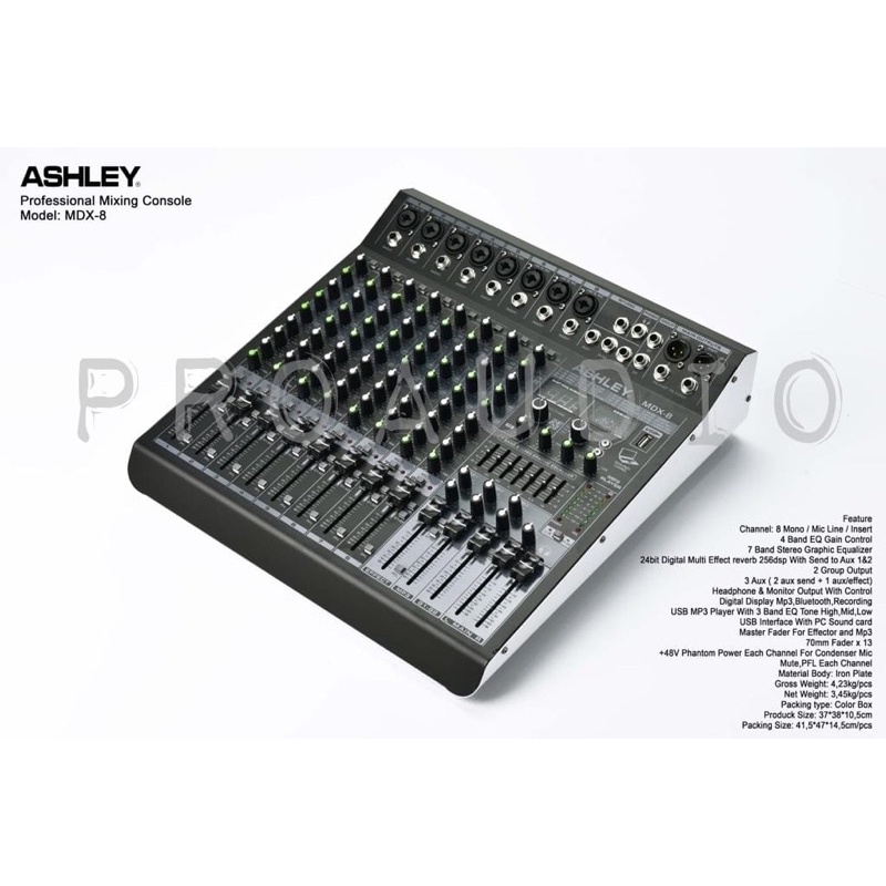 mixer audio ashley 8 channel MDX8 mdx 8 original