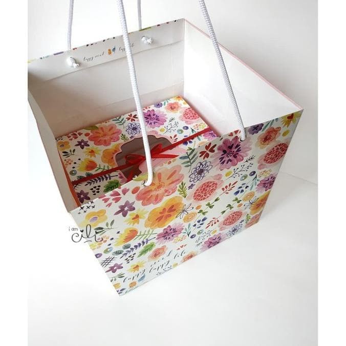 

(TERLARIS) Sale ( Pb27 Flower ) Paperbag Bunga Lucu Iamcili 27 X 27 X 25 10 Pcs