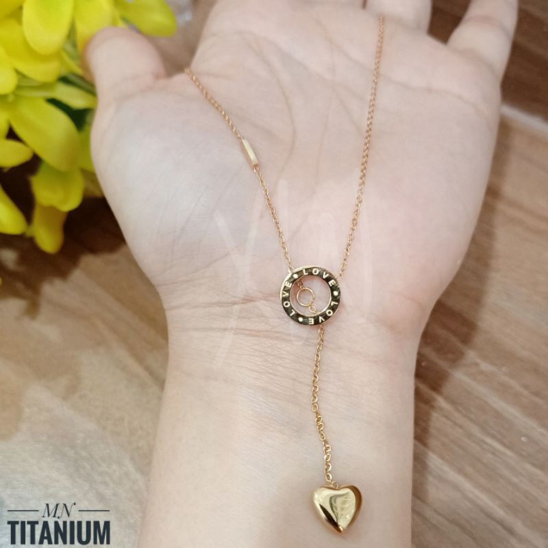 Kalung Titanium Fashion Wanita rosegold/gold XW 04022104