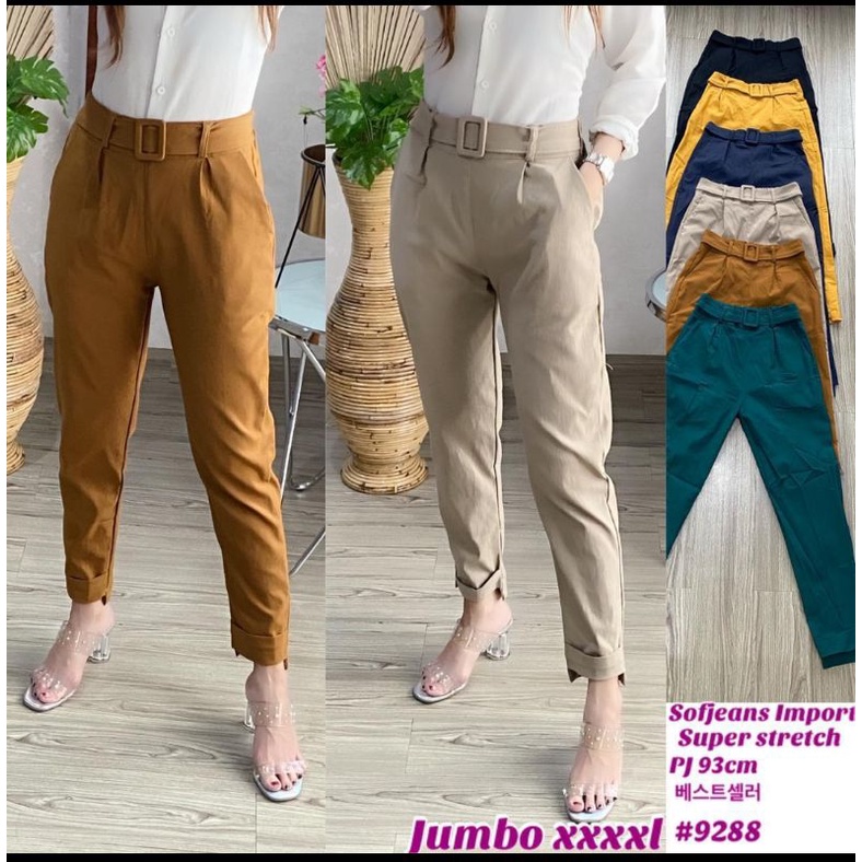 Celana panjang wanita softjeans super stretch jumbo