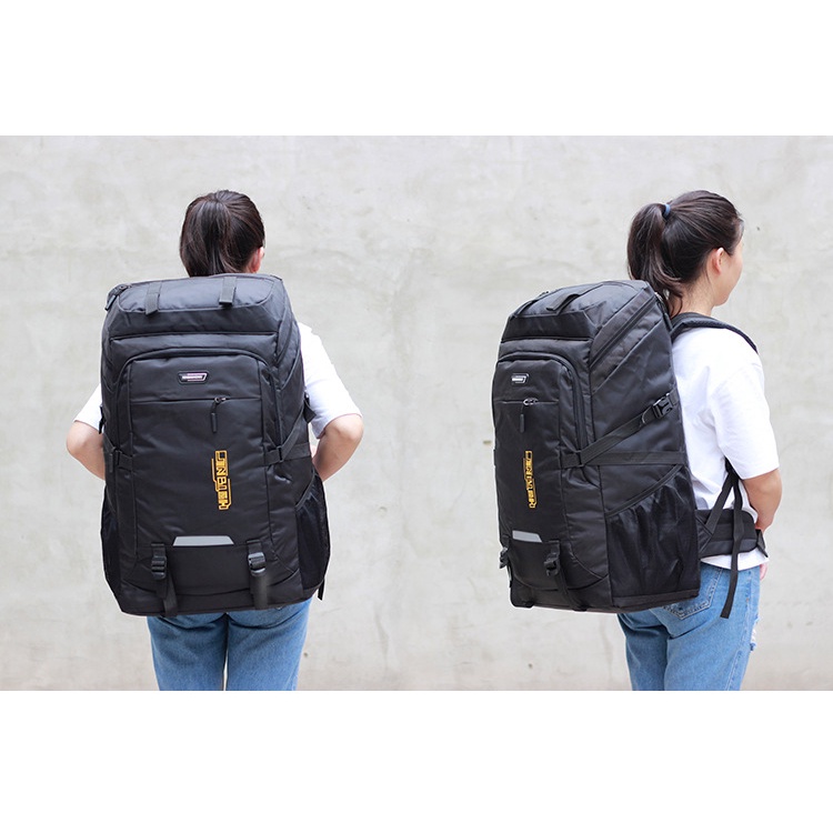 SmallLee 80L Unisex Pria Ransel Perjalanan Pack Tas Olahraga Pack Tahan Air Outdoor Mountaineering Hiking Climbing Camping Ransel untuk Pria