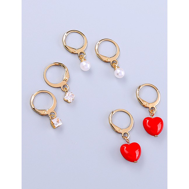 LRC Anting Tusuk Fashion Set Love Earrings F92086