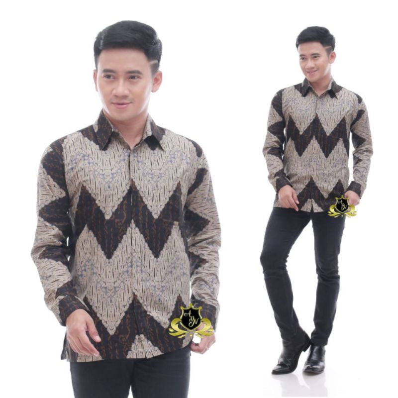 Maura Couple - Sania Ruffle Batik Couple Dress Bolero Ori Ndoro Jowi Garansi Termurah Shopee Dress batik Couple Set pakaian Couple Zigzag  kemeja batik zigzag pria premium High Quality Baju Batik Couple sarimbit batik seragam batik kerja kantor-7