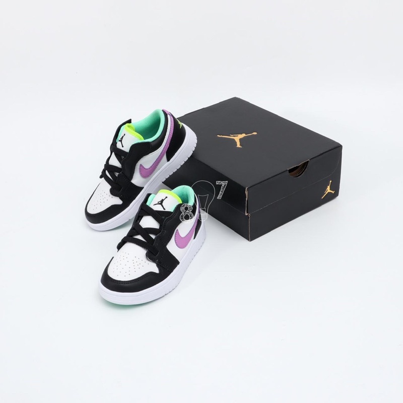 Air Jordan 1 Low White Violet Kids