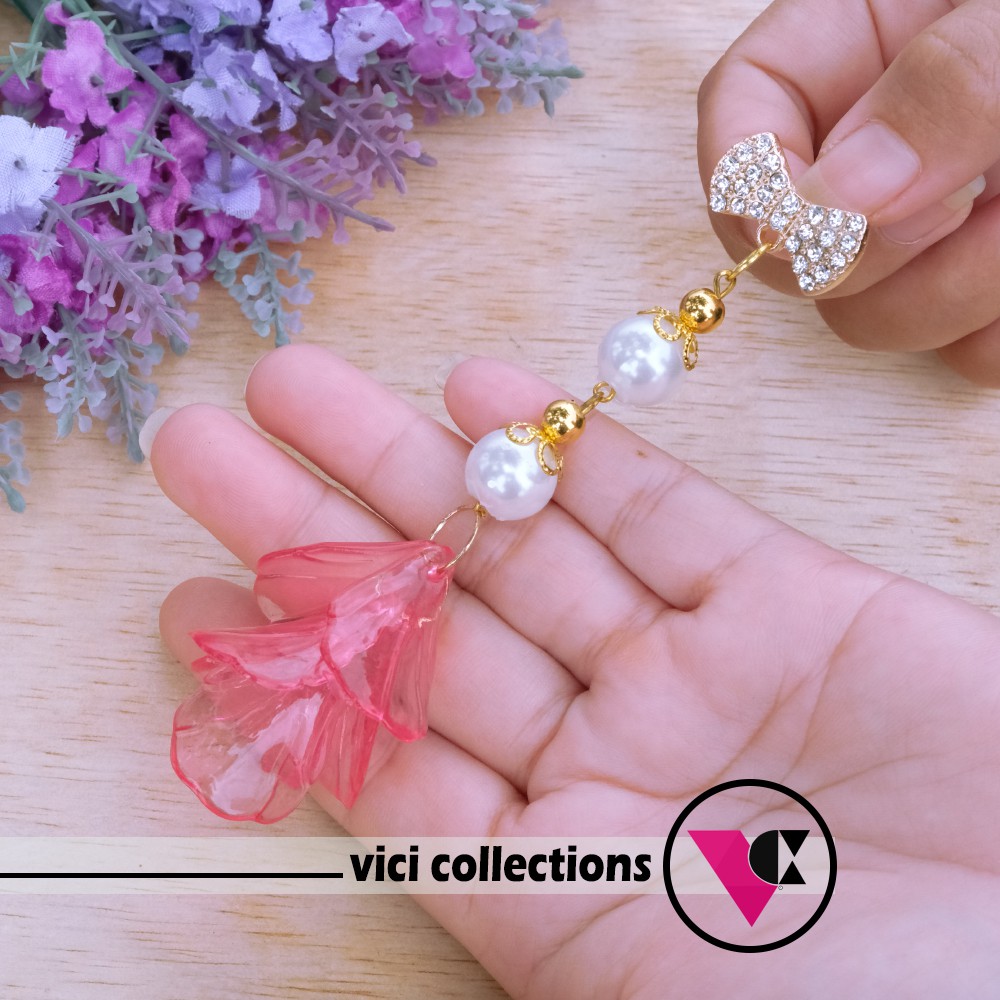 Bros HIjab Dagu Juntai Panjang Mutiara Bunga Import Mewah Hijab Jilbab Baru BP250