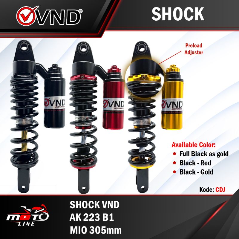 Shock VND AK 223 B1 MIO Beat Vario Karbu 305mm