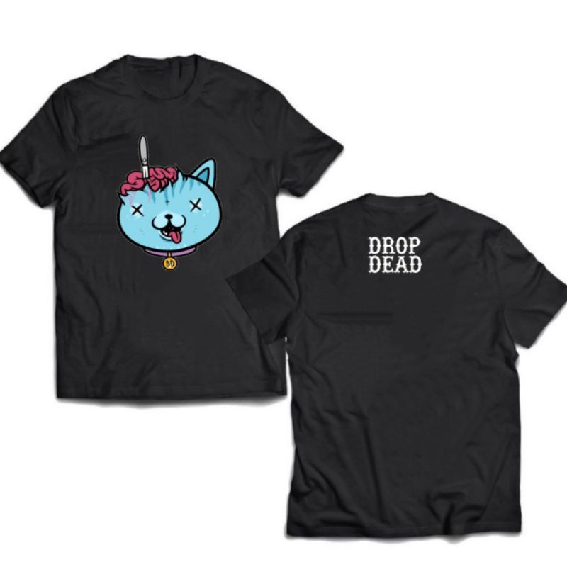 KAOS T SHIRT BAND METAL DISTRO DROPDEAD / DROP DEAD 100% PREMIUM