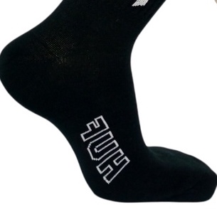 Kaos kaki skate oldschool motif TRS Hitam tulisan kuning putih