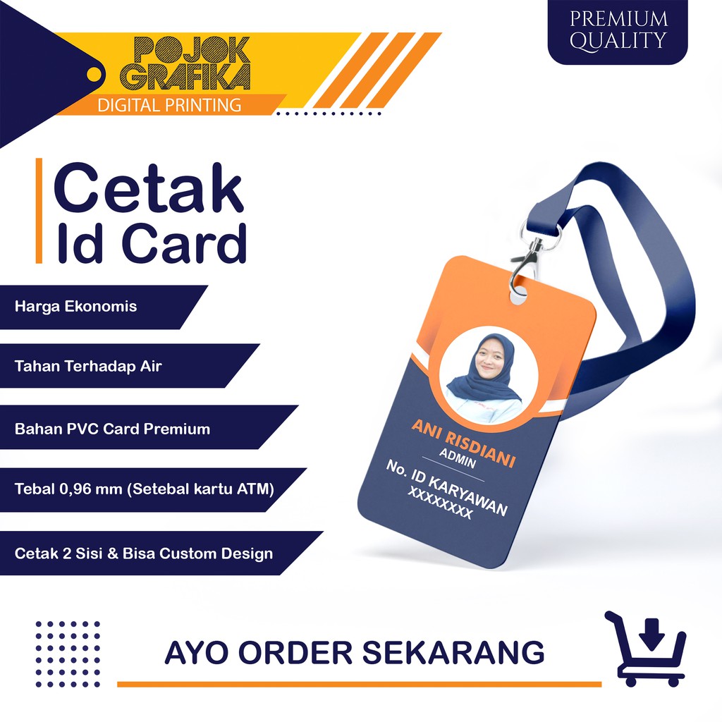 

Cetak Kartu Pengenal ID Card 2 Sisi