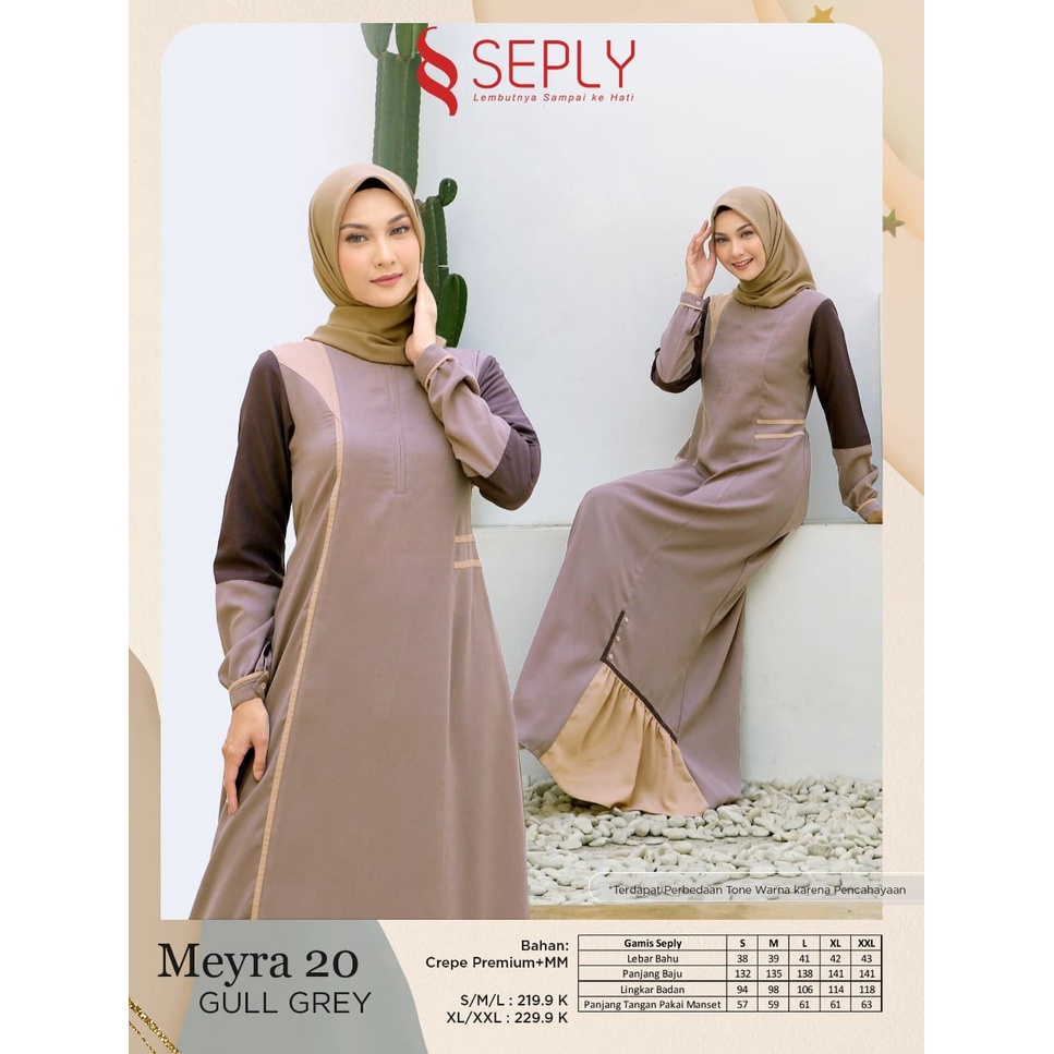 GAMIS TERBARU 2021 SEPLY MEYRA 20 GULL GREY
