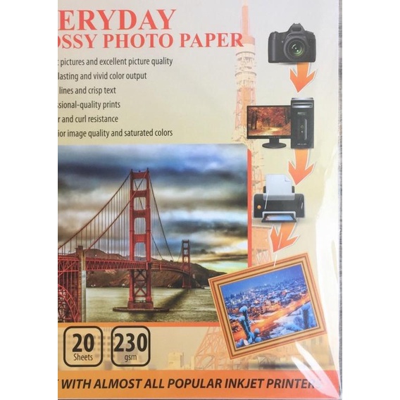 

♗ Glossy photo paper A3 230 gsm (isi 20) ➮
